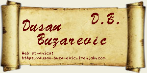Dušan Buzarević vizit kartica